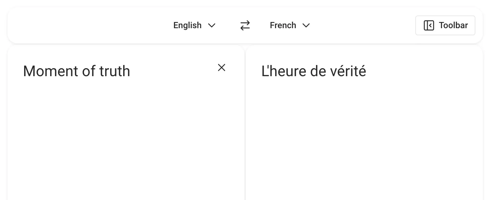 DeepL translation example