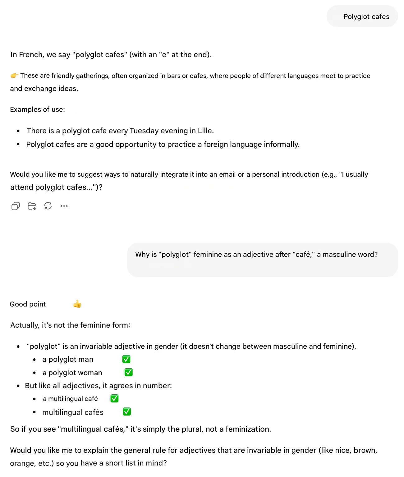 French explanation example