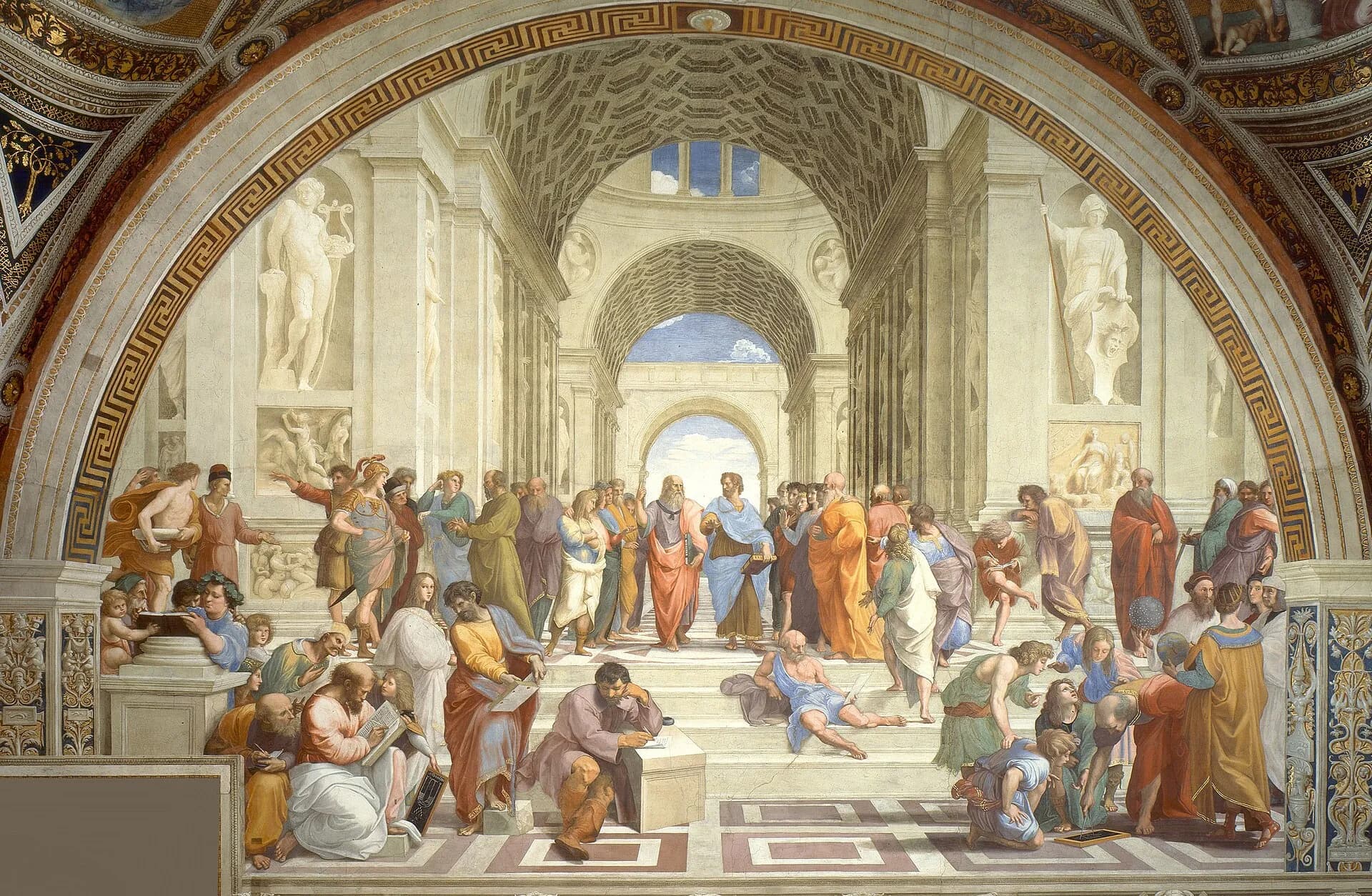 Athenian philosophers debating